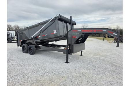 New 2026 MAXX-D DTX TANDEM TELESCOPIC GN DUMP W/ 4' SIDES/ 7GA FLOOR/ 10GA SIDES/ SLIDE IN RAMPS/ 83X16