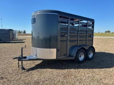 New 2026 Calico Trailers 6x12x7 Tall Tandem 7K 2 Horse Slant w/ Spare