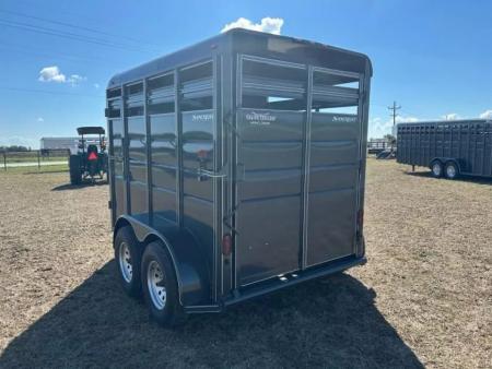New 2026 Calico Trailers 6x12x7 Tall Tandem 7K 2 Horse Slant w/ Spare