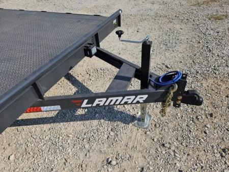 New 2026 Lamar Trailers 102X22 TANDEM 10K STEEL DECK CAR HAULER W/2' DOVE & SLIDE OUT RAMPS