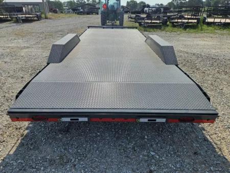 New 2026 Lamar Trailers 102X22 TANDEM 10K STEEL DECK CAR HAULER W/2' DOVE & SLIDE OUT RAMPS