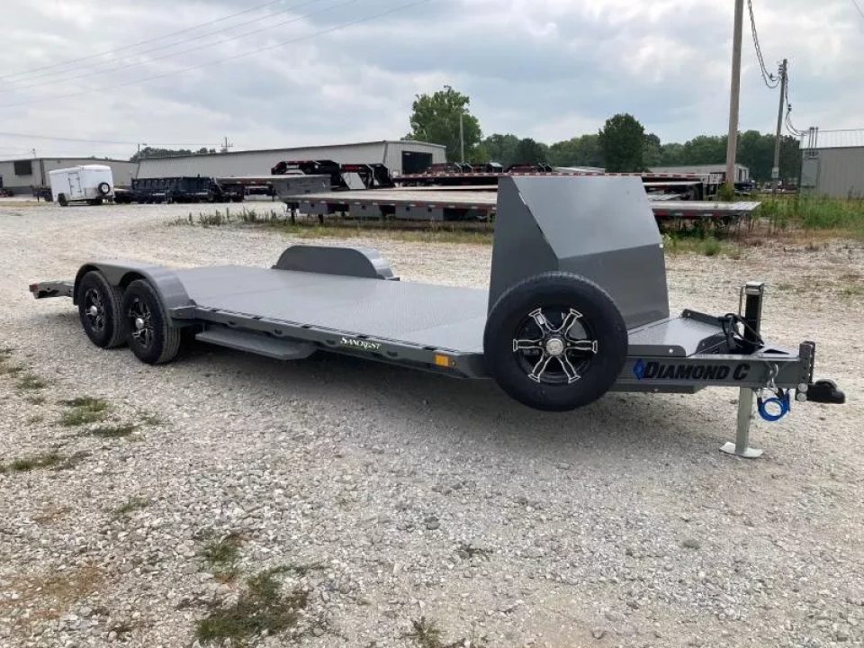 New 2026 Diamond C Trailers 83x20 TANDEM 9.8K CARHAULER W/ SLIDE IN RAMPS, STEEL FLOOR & ROCK SHIELD