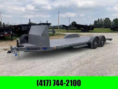 New 2026 Diamond C Trailers 83x20 TANDEM 9.8K CARHAULER W/ SLIDE IN RAMPS, STEEL FLOOR & ROCK SHIELD