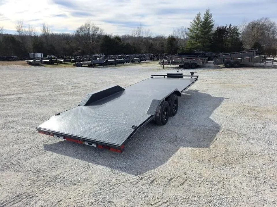 New 2026 Lamar Trailers 102X22 TANDEM 10K CAR HAULER W/TOOLBOX DRIVEOVER FENDERS & STEEL DECK