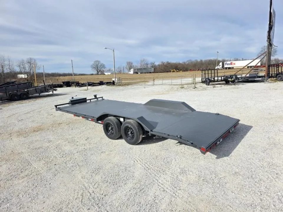 New 2026 Lamar Trailers 102X22 TANDEM 10K CAR HAULER W/TOOLBOX DRIVEOVER FENDERS & STEEL DECK