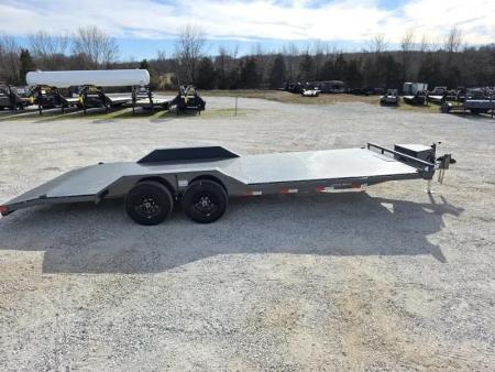 New 2026 Lamar Trailers 102X22 TANDEM 10K CAR HAULER W/TOOLBOX DRIVEOVER FENDERS & STEEL DECK