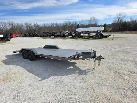 New 2026 Lamar Trailers 102X22 TANDEM 10K CAR HAULER W/TOOLBOX DRIVEOVER FENDERS & STEEL DECK