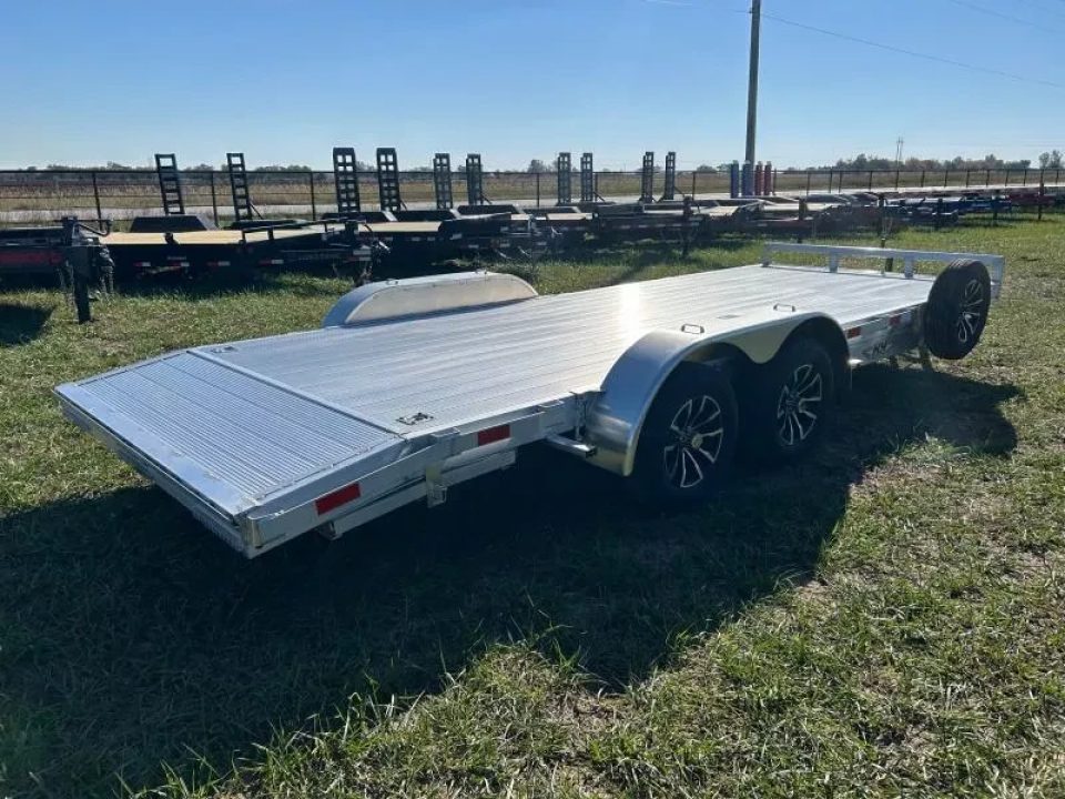 New 2026 H and H Trailer 82x20 Tandem 7K Aluminum Carhauler w/ Slide In Ramps, Aluminum Wheels, & Aluminum Spare