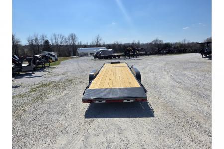 New 2026 Lamar 83X24 TANDEM 10K CAR HAULER W/2' STEEL DOVE & SLIDE OUT RAMPS / TOOLBOX