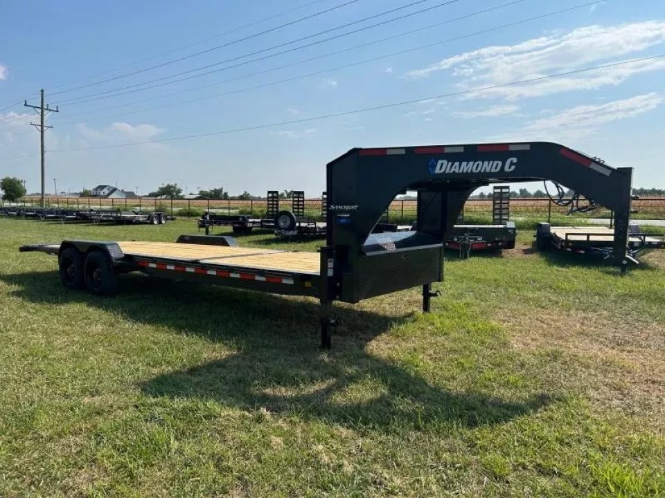 New 2026 Diamond C Trailers 82x26 Tandem 20K GN Gravity Tilt w/ 8' Stationary Deck
