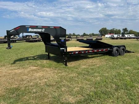 New 2026 Diamond C Trailers 82x26 Tandem 20K GN Gravity Tilt w/ 8' Stationary Deck
