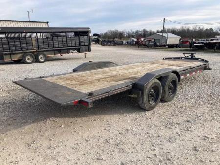 Used 2021 Diamond C Trailers 82X22 TANDEM 20K TILT W/ 6' STATIONARY DECK, 16' TILT DECK & LARGE TOOLBOX