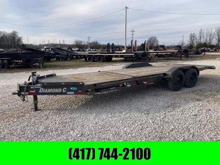 Used 2021 Diamond C Trailers 82X22 TANDEM 20K TILT W/ 6' STATIONARY DECK, 16' TILT DECK & LARGE TOOLBOX