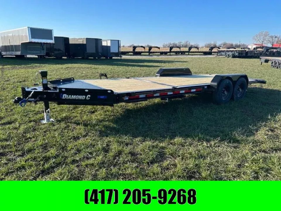 New 2026 Diamond C Trailers 82x22 Tandem 14.9K Gravity Tilt w/ 6' Stationary Deck & HD Tool Box