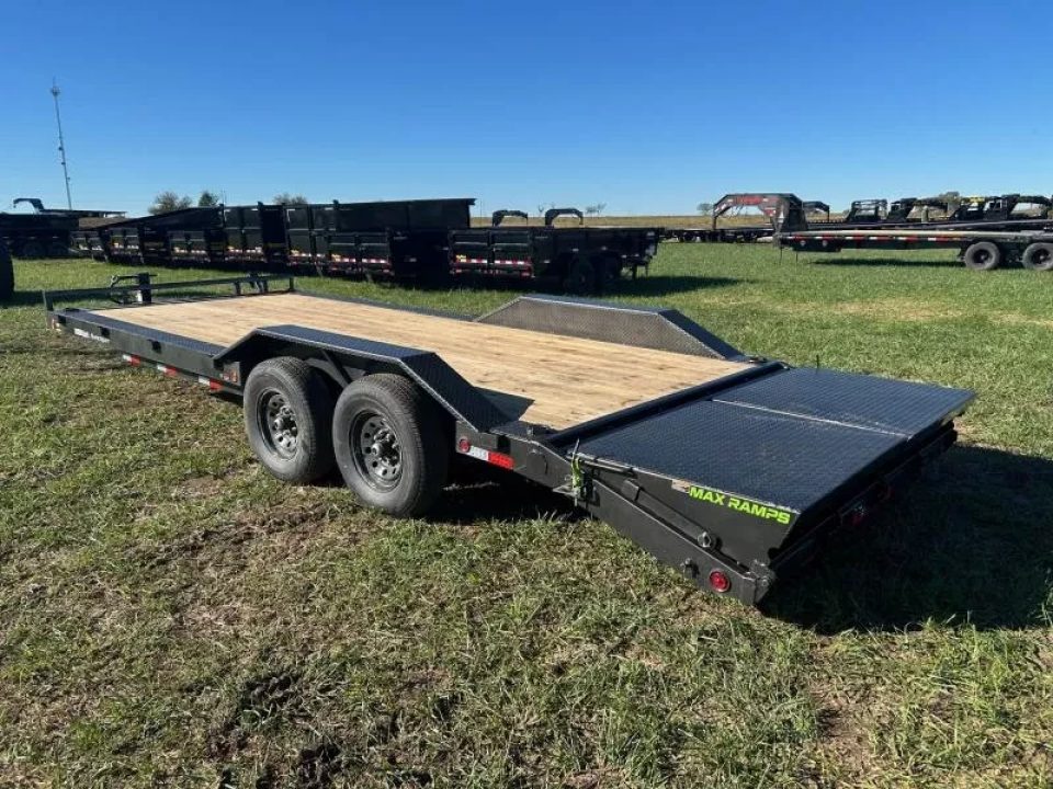 New 2026 Load Trail 102x22 Tandem 14K Equipment Trailer w/ Max Ramps & Drive Over Fenders