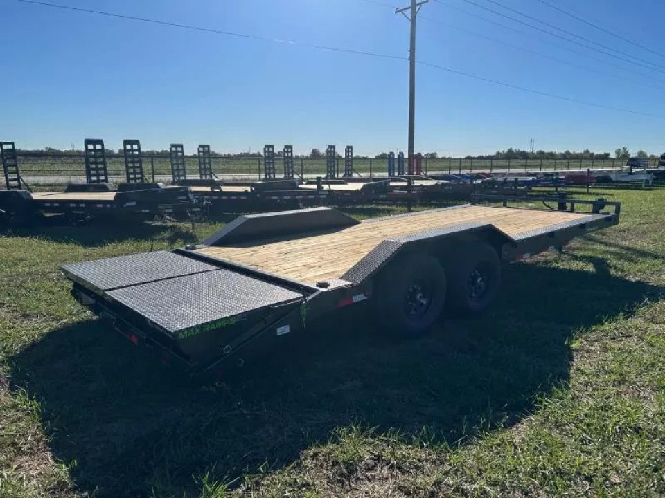 New 2026 Load Trail 102x22 Tandem 14K Equipment Trailer w/ Max Ramps & Drive Over Fenders