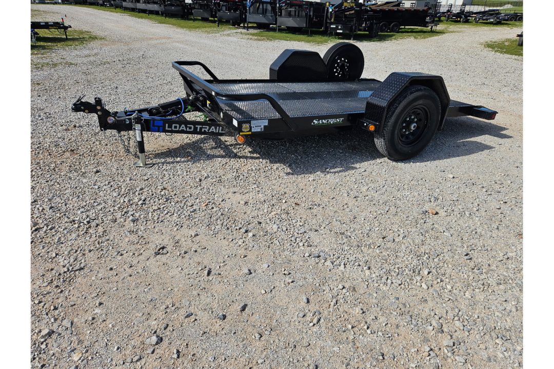 Used 2025 Load Trail 77X12 SINGLE 7K GRAVITY TILT W/STEEL TRACTION DECK CONTROL VALVE & SPARE