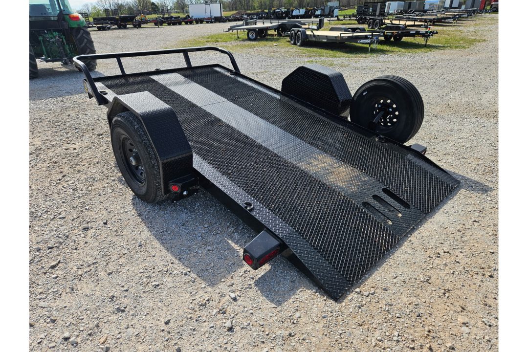Used 2025 Load Trail 77X12 SINGLE 7K GRAVITY TILT W/STEEL TRACTION DECK CONTROL VALVE & SPARE