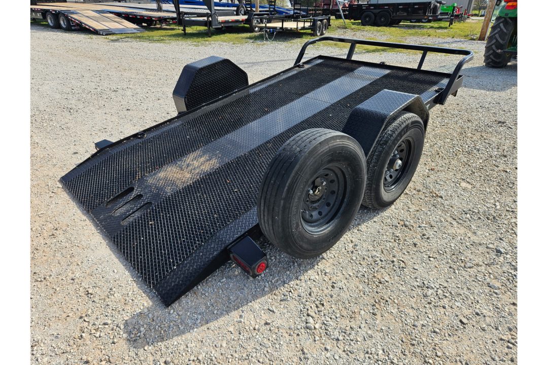 Used 2025 Load Trail 77X12 SINGLE 7K GRAVITY TILT W/STEEL TRACTION DECK CONTROL VALVE & SPARE