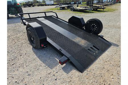 Used 2025 Load Trail 77X12 SINGLE 7K GRAVITY TILT W/STEEL TRACTION DECK CONTROL VALVE & SPARE