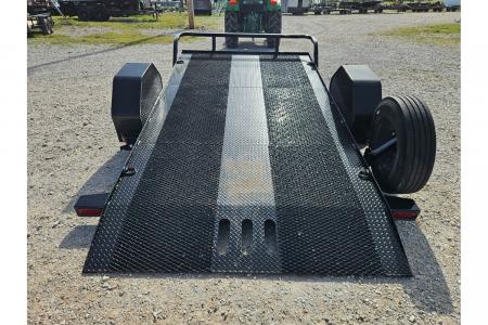 Used 2025 Load Trail 77X12 SINGLE 7K GRAVITY TILT W/STEEL TRACTION DECK CONTROL VALVE & SPARE