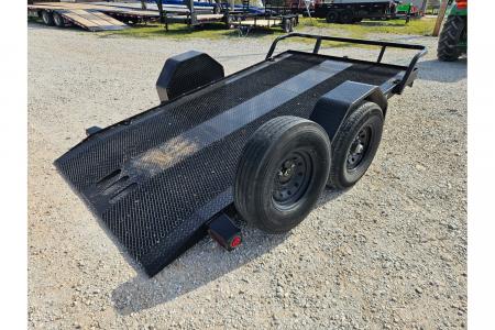 Used 2025 Load Trail 77X12 SINGLE 7K GRAVITY TILT W/STEEL TRACTION DECK CONTROL VALVE & SPARE