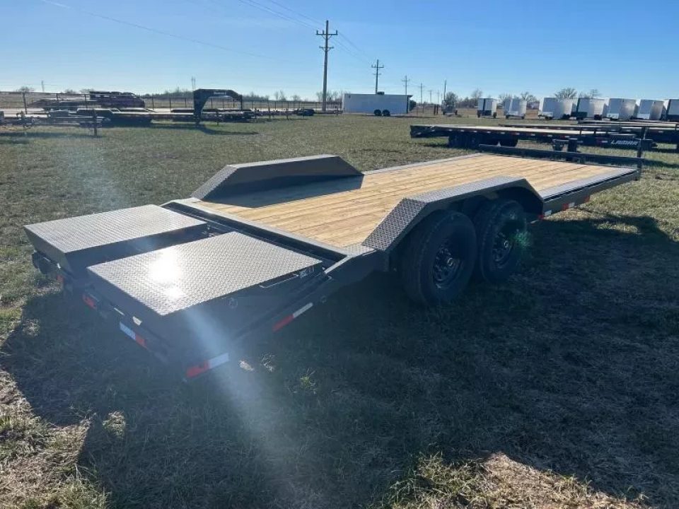New 2026 Lamar Trailers 102x22 Tandem 14K Equipment Trailer w/ Drive Over Fenders & Max Ramps