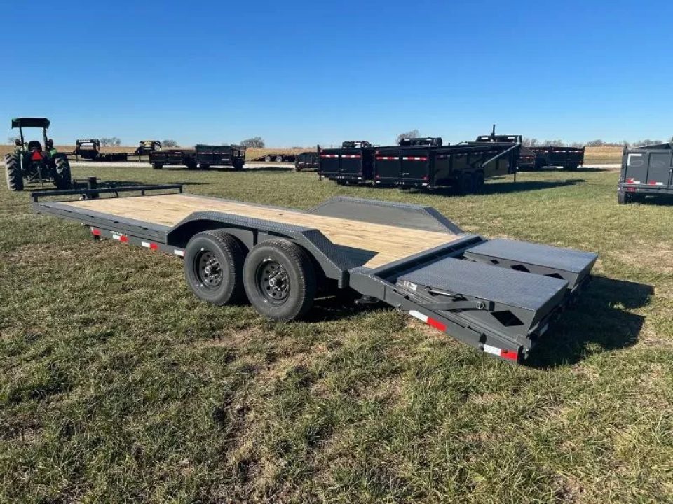 New 2026 Lamar Trailers 102x22 Tandem 14K Equipment Trailer w/ Drive Over Fenders & Max Ramps