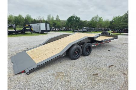 New 2026 MAXX-D 102 X 24 G8X TANDEM GRAVITY TILT W/ 8' STATIONARY & 16' TILT DECKS/ DRIVE OVER FENDERS/ FORK HOLDERS