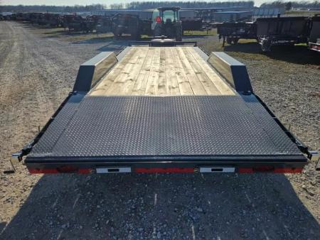 New 2026 Lamar Trailers 102X22 TANDEM 14K EQUIPMENT HAULER W/4' DOVE SLIDE OUT RAMPS & TOOLBOX
