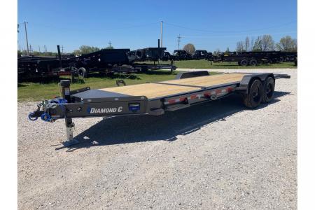 New 2026 Diamond C Trailers 82X22 TANDEM 20K TILT W/ 6' STATIONARY DECK, 16' TILT DECK & LARGE TOOL BOX