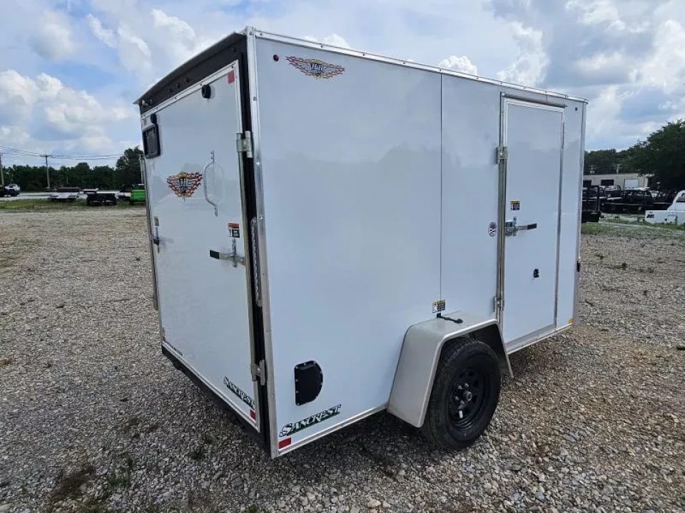 New 2025 H and H Trailer 6X10 SINGLE AXLE CARGO W/RAMP DOOR & 6FT HEIGHT