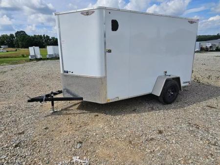 New 2025 H and H Trailer 6X10 SINGLE AXLE CARGO W/RAMP DOOR & 6FT HEIGHT