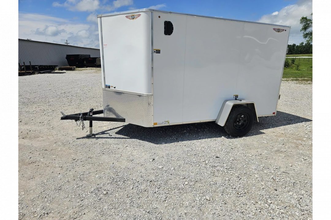 New 2025 H and H Trailer 6X10 SINGLE AXLE CARGO W/SCREWLESS EXTERIOR SIDE DOOR & REAR RAMP DOOR