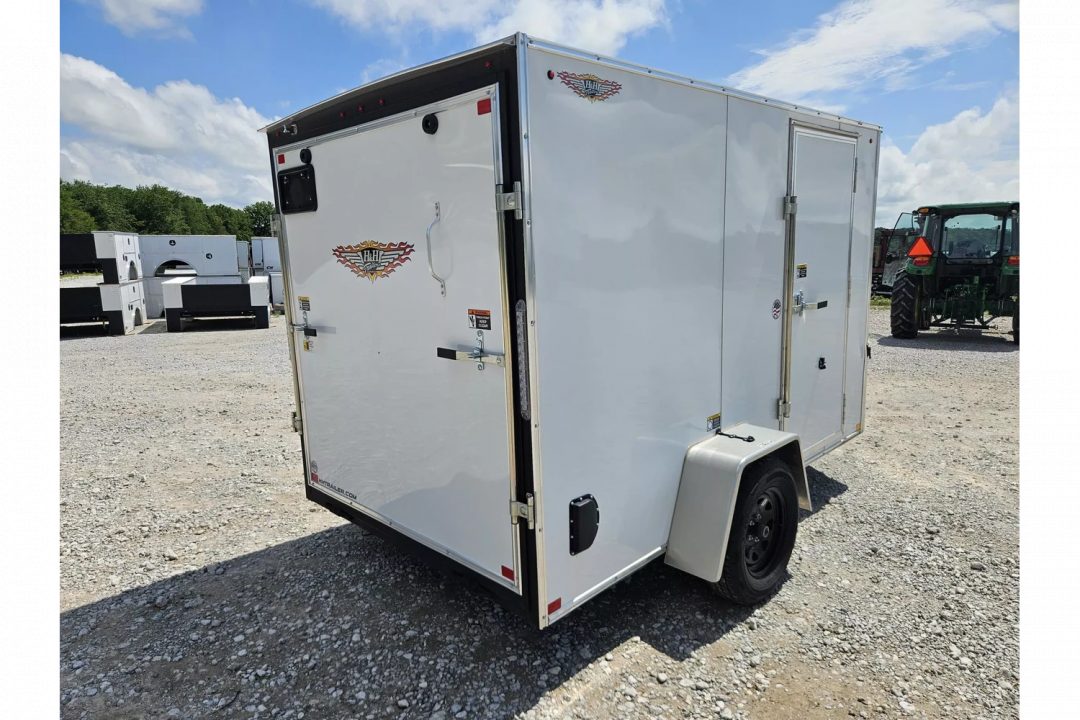 New 2025 H and H Trailer 6X10 SINGLE AXLE CARGO W/SCREWLESS EXTERIOR SIDE DOOR & REAR RAMP DOOR