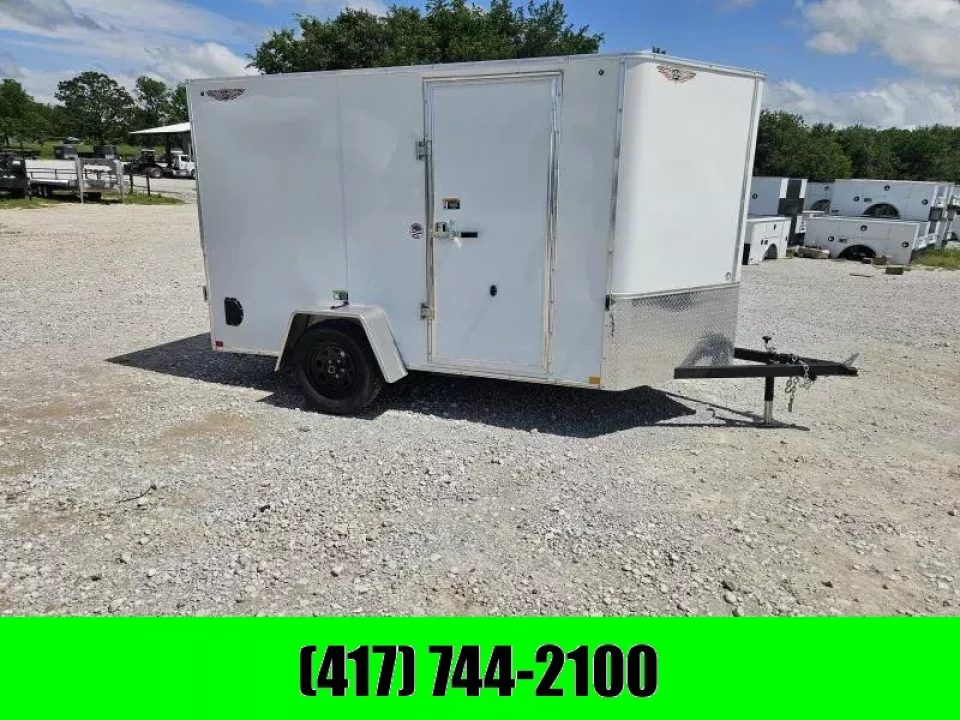 New 2025 H and H Trailer 6X10 SINGLE AXLE CARGO W/SCREWLESS EXTERIOR SIDE DOOR & REAR RAMP DOOR