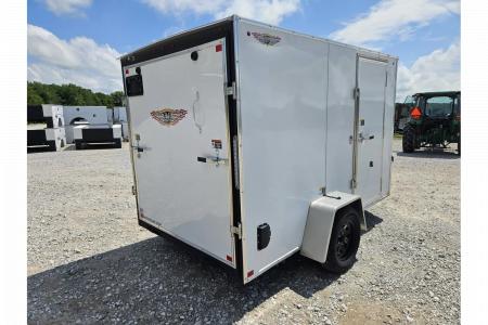 New 2025 H and H Trailer 6X10 SINGLE AXLE CARGO W/SCREWLESS EXTERIOR SIDE DOOR & REAR RAMP DOOR