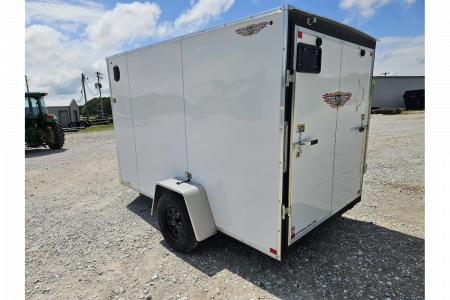 New 2025 H and H Trailer 6X10 SINGLE AXLE CARGO W/SCREWLESS EXTERIOR SIDE DOOR & REAR RAMP DOOR