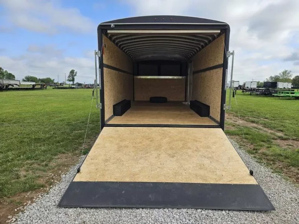 New 2025 H and H Trailer 8.5X18 TANDEM 14K GOOSENECK CARGO W/6'6" HEIGHT 14PLY & HD RAMP DOOR
