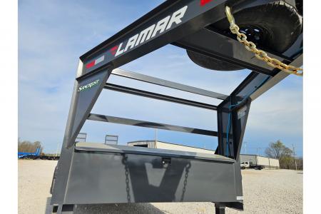 New 2026 Lamar 83X24 TANDEM 14K GOOSENECK EQUIPMENT HAULER W/2' DOVE & WIDE STANDUPS