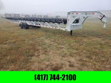 New 2025 SILVERARMOR 8' DUAL ROW HAY TRAILER W/ 10K AXLES HYDRAULIC JACK & TUFF WIRELESS (ON ORDER)