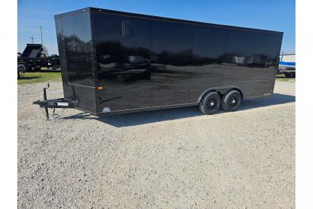 New 2026 Rock Solid Cargo 8.5X20 TANDEM 10K CARGO W/.080 SCREWLESS EXTERIOR 6'6" HEIGHT BLACKOUT TRIM & RAMP DOOR