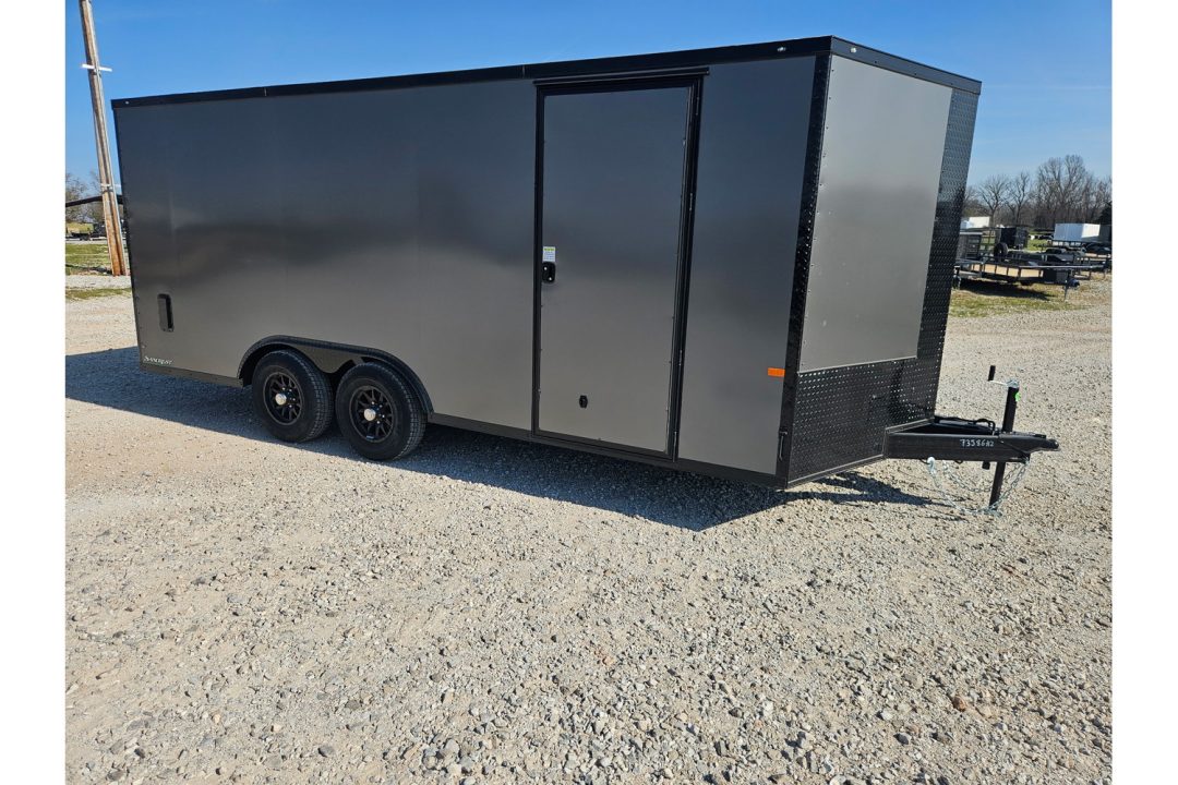 New 2026 Rock Solid Cargo 8.5X20 TANDEM 10K CARGO W/.080 SCREWLESS EXTERIOR 6'6" HEIGHT BLACKOUT TRIM & RAMP DOOR
