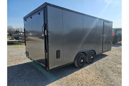 New 2026 Rock Solid Cargo 8.5X20 TANDEM 10K CARGO W/.080 SCREWLESS EXTERIOR 6'6" HEIGHT BLACKOUT TRIM & RAMP DOOR