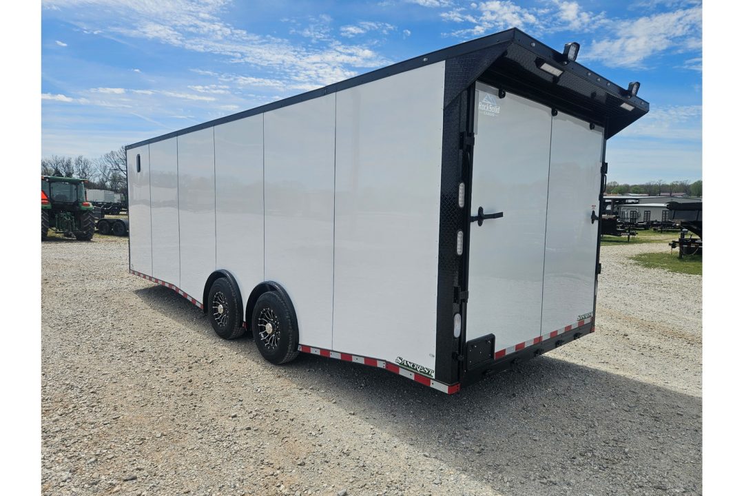 New 2026 Rock Solid Cargo 8.5X24 TANDEM 14K CARGO W/SPREAD AXLE FINISHED INTERIOR RUBBER NICKEL FLOORING 7' HEIGHT & FRONT CAB