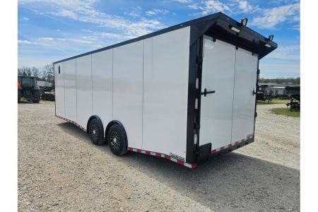 New 2026 Rock Solid Cargo 8.5X24 TANDEM 14K CARGO W/SPREAD AXLE FINISHED INTERIOR RUBBER NICKEL FLOORING 7' HEIGHT & FRONT CAB