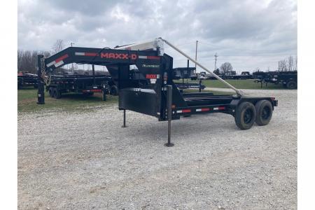 Used 2024 MAXX-D MAXX-D 83X14 TANDEM 18K GN ROLL OFF W/ HYDROJACKS, 22K WINCH, POWER TRAP & WIRELESS REMOTE