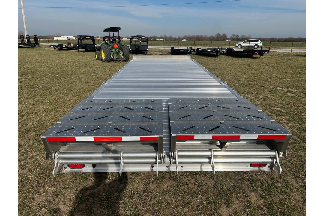 New 2026 EBY 102x24'6 Tandem 14K Aluminum Deckover w/ Max Ramps, Toolbox, & Spare Tire