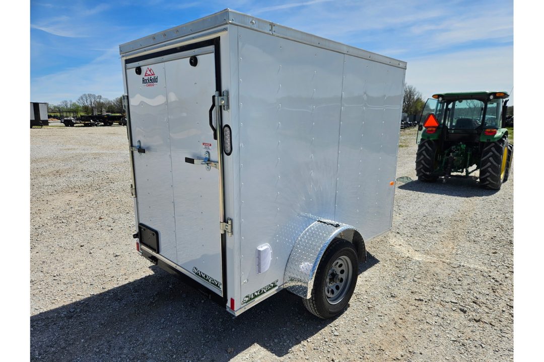 New 2026 Rock Solid Cargo 5X8 SINGLE 3.5K CARGO W/6FT HEIGHT & RAMP DOOR