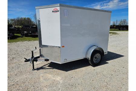 New 2026 Rock Solid Cargo 5X8 SINGLE 3.5K CARGO W/6FT HEIGHT & RAMP DOOR